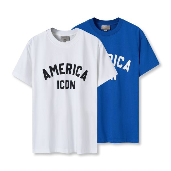 Áo Thun Nam Họa Tiết In America ICDN Form Regular