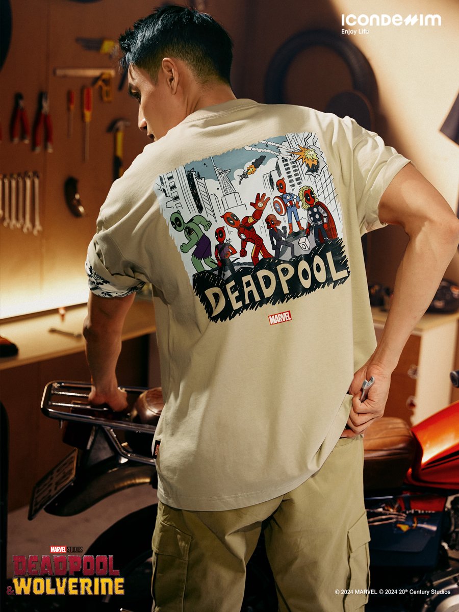 Áo Thun Form Rộng Marvel Deadpool The Mercenary Of Avengers