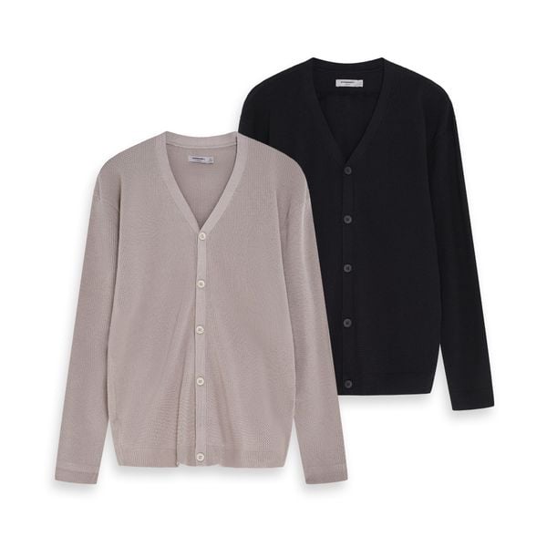 Áo Len Nam Tay Dài Cardigan Elegant Basic
