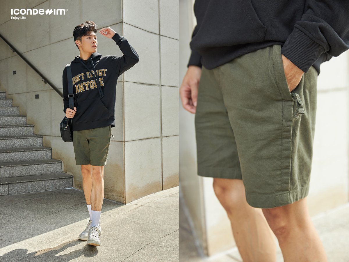 Phong cách sporty áo hoodie và quần short kaki