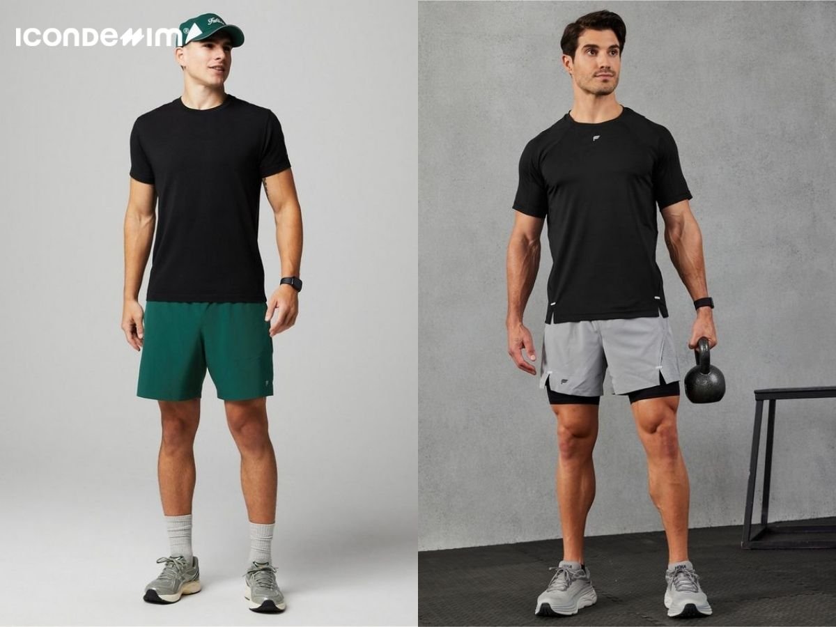 Phong cách sporty với quần short thể thao